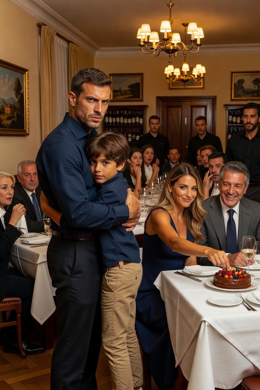 Al pranzo di compleanno di mio padre, mia sorella guardò mio figlio e disse: “Non ha bisogno di una fetta – risparmiala per la vera famiglia.” Suo marito rise. La mamma mi toccò il braccio e disse: “Lascia perdere – è solo una torta.” Avevo pagato io il ristorante, la torta e metà dei regali.