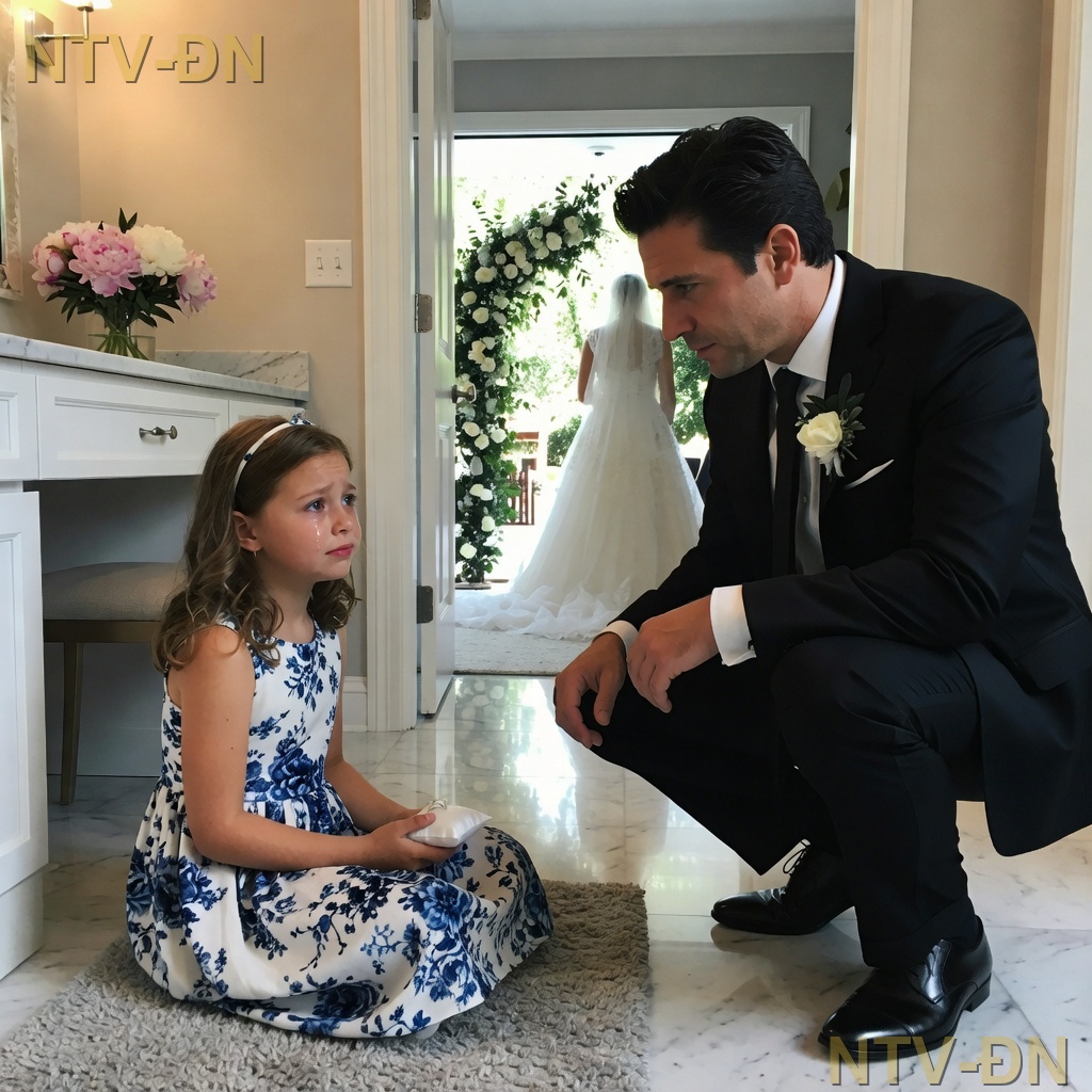 Padre multimillonario encuentra a su hija escondida en medio de una celebración de bodas. Con un vestido floral y lágrimas en los ojos, Sofía, de seis años, le revela algo a Alejandro que cambia por completo el día: “Dile a tu hija que se quede escondida hasta que yo sea la señora Callahan” — El voto nupcial que les costó todo.