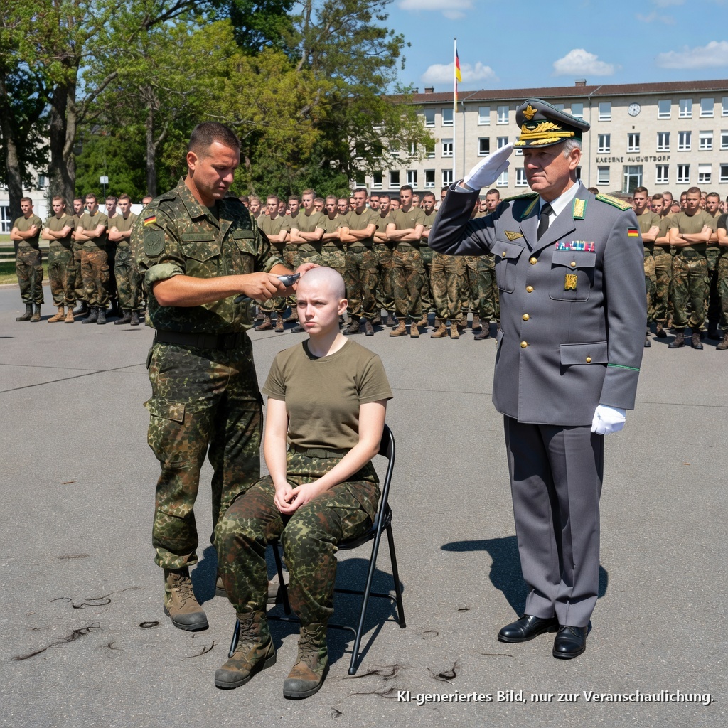 Vor 214 Soldaten rasierten sie ihr den Kopf, um sie zu demütigen und zu beweisen, dass sie nur eine „tote Last“ sei. Sie weinte nicht und protestierte nicht. Doch neun Tage später, als der General den Hof betrat und sie strammstehend grüßte, erkannten alle, wen sie zu brechen versucht hatten.