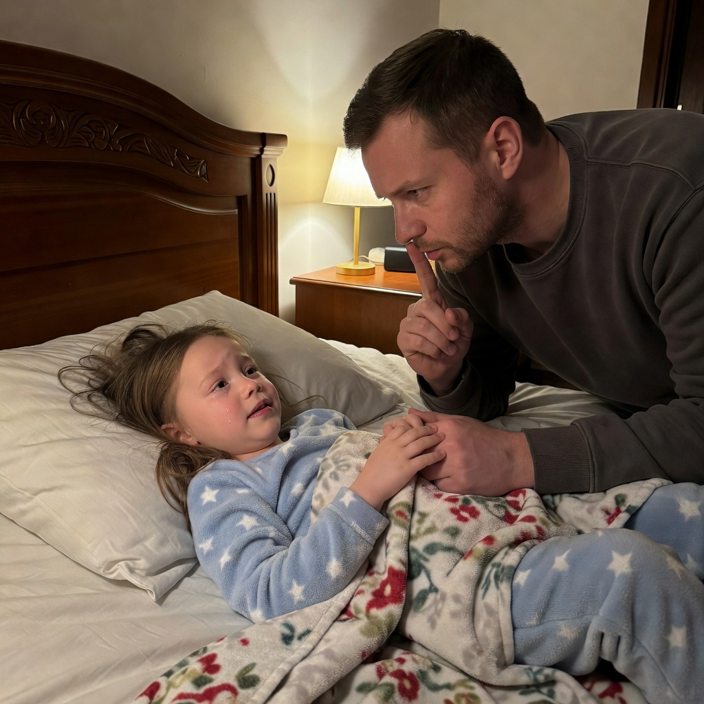 « Tato… tak bardzo boli mnie plecy, że nie mogę spać. Mama kazała mi ci nie mówić. »