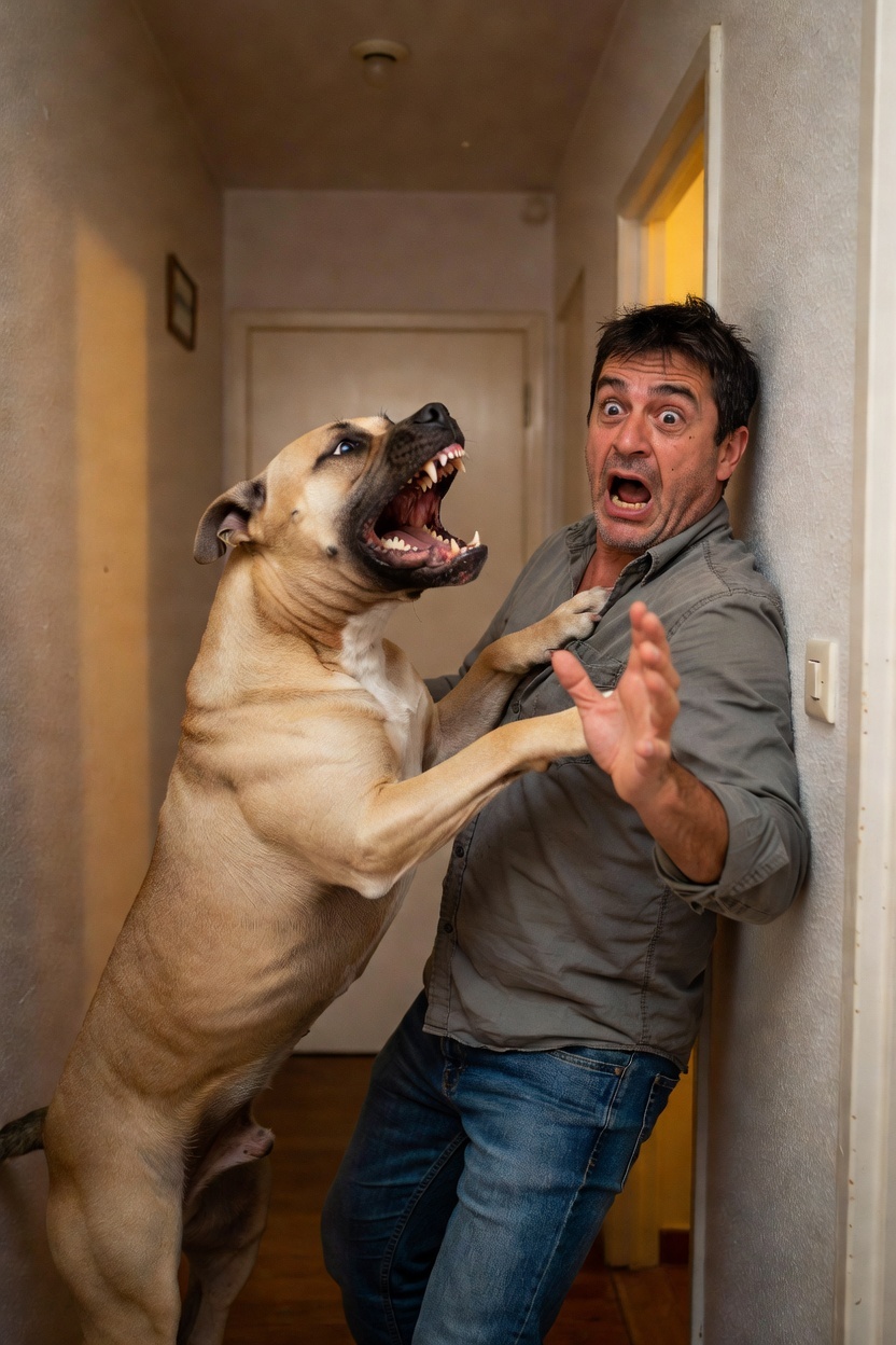 Notre pitbull « dangereux » a bloqué la porte de la chambre… et sauvé tout l’immeuble.