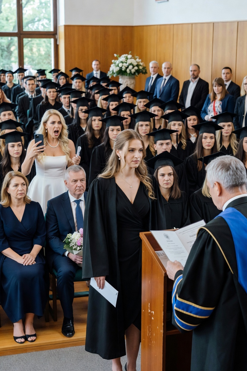 Moja siostra wstała podczas mojego ukończenia studiów i krzyknęła, że oszukiwałem… Ale nie miała pojęcia, że niosłem dowody pod swoją togą.