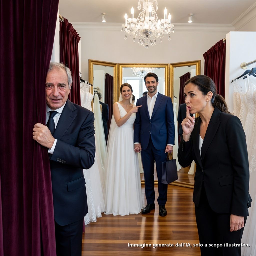 Sono entrato per ritirare il mio smoking, convinto di andare al matrimonio di mia figlia, ma la proprietaria del negozio mi ha trascinato in un camerino e mi ha supplicato di nascondermi; ciò che ho sentito dopo, tra abiti bianchi, profumo costoso e sussurri di tradimento, non è stata solo la fine di una famiglia ricca, ma la brutale confessione di un piano per derubarmi, farmi dichiarare pazzo, rinchiudermi in un manicomio e cancellarmi dalla strada prima che mia figlia dicesse “Sì, lo voglio” davanti a tutti… Mi chiamo Tomás Red, e a settantadue anni credevo che nulla al mondo potesse più sorprendermi.