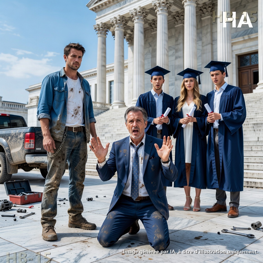 Le père millionnaire est revenu pour les applaudissements après avoir abandonné trois bébés sur le porche d’un mécanicien — mais le secret de leur remise de diplôme l’a fait supplier devant le palais de justice.