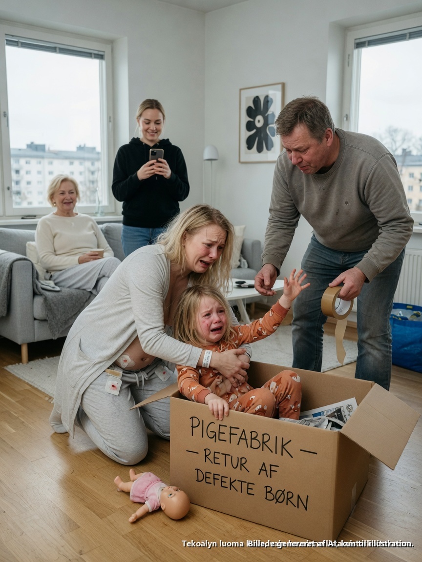 Jeg kom hjem fra hospitalet en dag tidligere og fandt min fireårige datter i en papkasse.