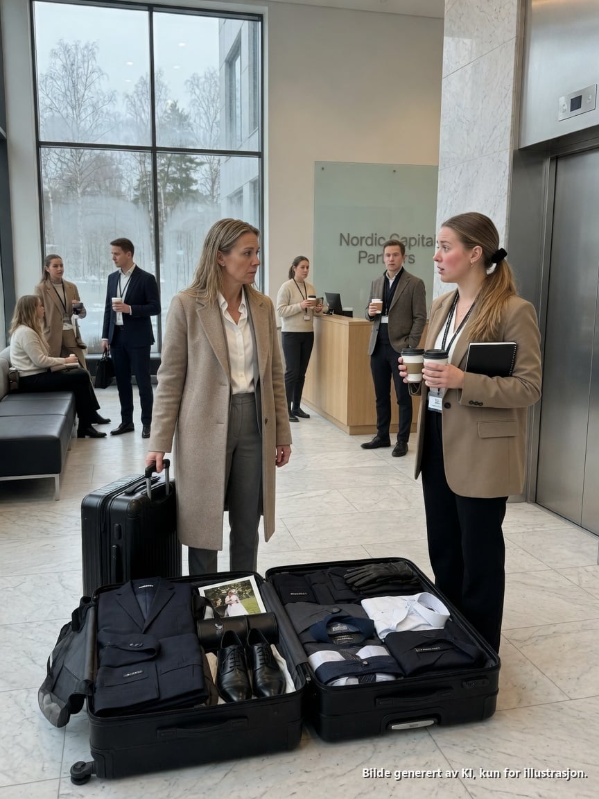 Jeg fant ut at ektemannen min hadde et forhold til selskapets unge intern, men jeg nektet å gi ham det eksplosive sammenbruddet han sannsynligvis ventet på. I stedet samlet jeg hver eneste dress, hvert eneste par nypussede sko og alt av dyrt tilbehør han eide, kjørte direkte til kontoret hans og overleverte hele livet hans til kvinnen han hadde valgt fremfor meg. Da jeg dyttet de to koffertene bort til føttene hennes og rolig sa: “”Gratulerer… han er din nå””, ble hele resepsjonsområdet musestille.