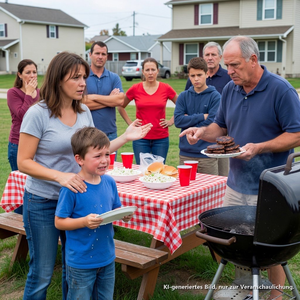 Mein Bruder dachte, meine kleine Wohnung, mein altes Auto und mein ruhiges Leben bedeuteten, dass ich gescheitert war, also als mein hungriger Sohn auf seinem Hinterhof-Grillfest nach einem Burger fragte, demütigte Marcus ihn vor der ganzen Familie und sagte, Essen sei nur für Kinder mit einer Zukunft. Jeder hörte es. Jeder verstand es. Und keine einzige Person verteidigte meinen kleinen Jungen.