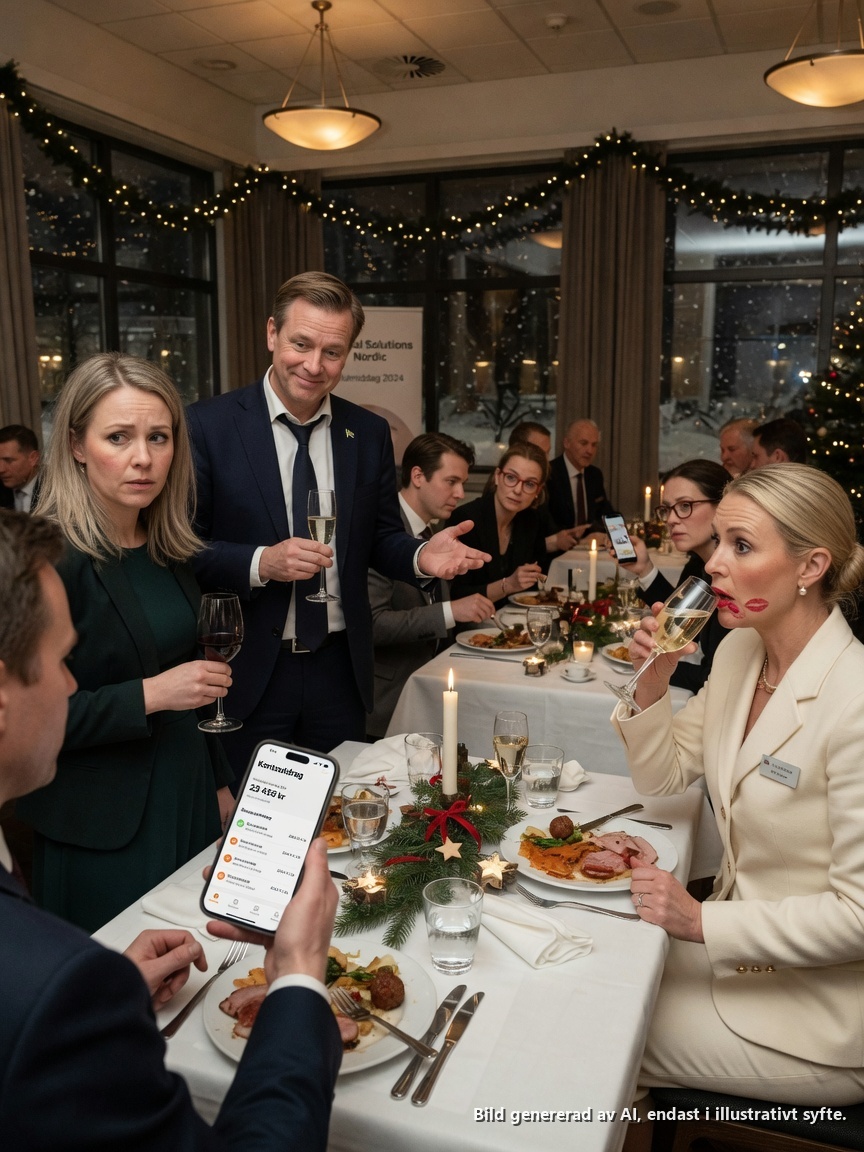 På julfesten frågade min chef: ”Fick du din bonus på 80 000 kronor?” Jag blev helt ställd och svarade: ”NEJ, DEN HAR ALDRIG KOMMIT IN PÅ MITT KONTO.” När jag visade bevis… FRÖS HR-CHEFEN TILL.