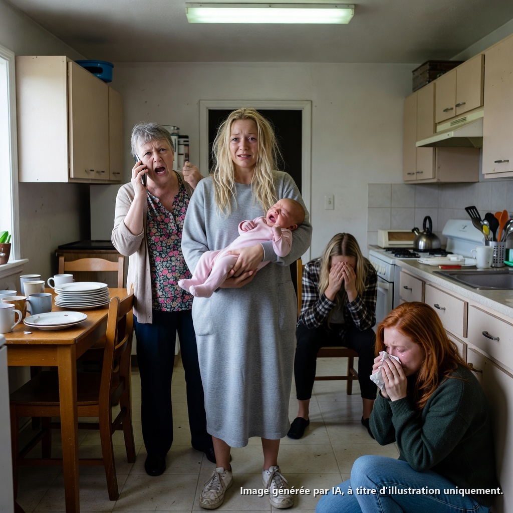 Ma grand-mère m’a vu tenant mon bébé dans des vêtements usés et s’est figée. “Qu’est-il arrivé aux 180 000 dollars que je t’ai envoyés ?” a-t-elle demandé. Je l’ai regardée fixement et j’ai chuchoté : “Grand-mère… je n’ai jamais reçu un seul dollar.” Son visage a changé instantanément—puis elle a appelé ses avocats et a dit : “Apportez les relevés de virement. Personne ne quitte cette maison.”