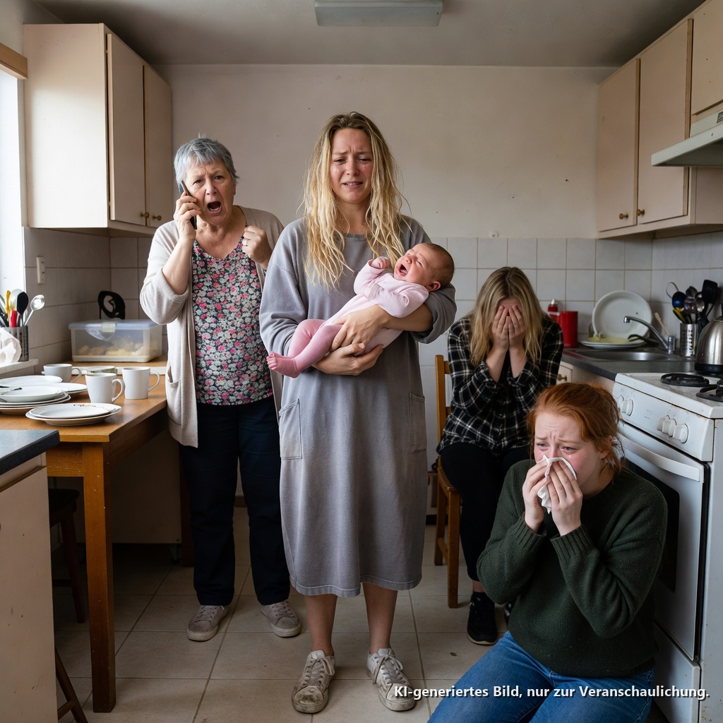 Meine Oma sah mich, wie ich mein Baby in abgetragener Kleidung hielt, und erstarrte. „Was ist mit den 180.000 Dollar passiert, die ich dir geschickt habe?“, fragte sie. Ich starrte sie an und flüsterte: „Oma… ich habe nie einen einzigen Dollar bekommen.“ Ihr Gesicht veränderte sich sofort – dann rief sie ihre Anwälte an und sagte: „Bringt die Überweisungsbelege. Niemand verlässt dieses Haus.“