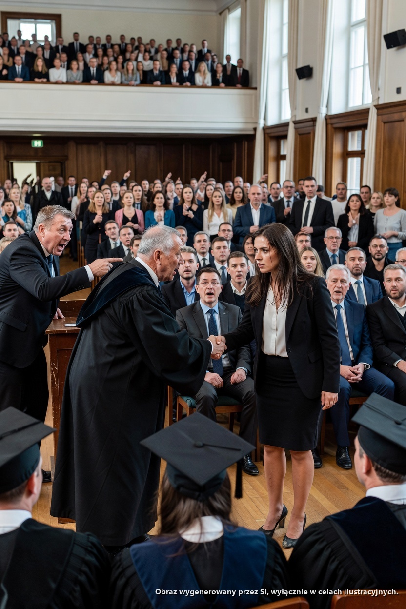 “To jest prawdziwa prawniczka. Nie ona” – powiedział mój ojciec do tłumu na uroczystości ukończenia szkoły prawniczej mojego brata. Siedziałam cicho w ostatnim rzędzie. Dziekan nagle się zatrzymał. Spojrzał prosto na mnie.