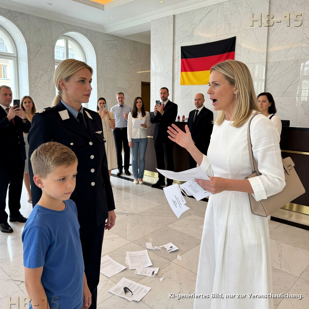 „Ruf die Polizei – meine Schwester ist mit einem gestohlenen Scheck über fünf Millionen Dollar hereingekommen.“ Natalie zerriss ihn in zwei Hälften, während mein achtjähriger Sohn auf die Teile zu meinen Kampfstiefeln hinunterstarrte. „War das für die Soldatenkinder?“, flüsterte er. Sie lachte und nannte mich einen Betrüger. Ich sah zur Überwachungskamera. Sie dachte, sie hätte mich gedemütigt. Sie hatte sich gerade selbst entlarvt.