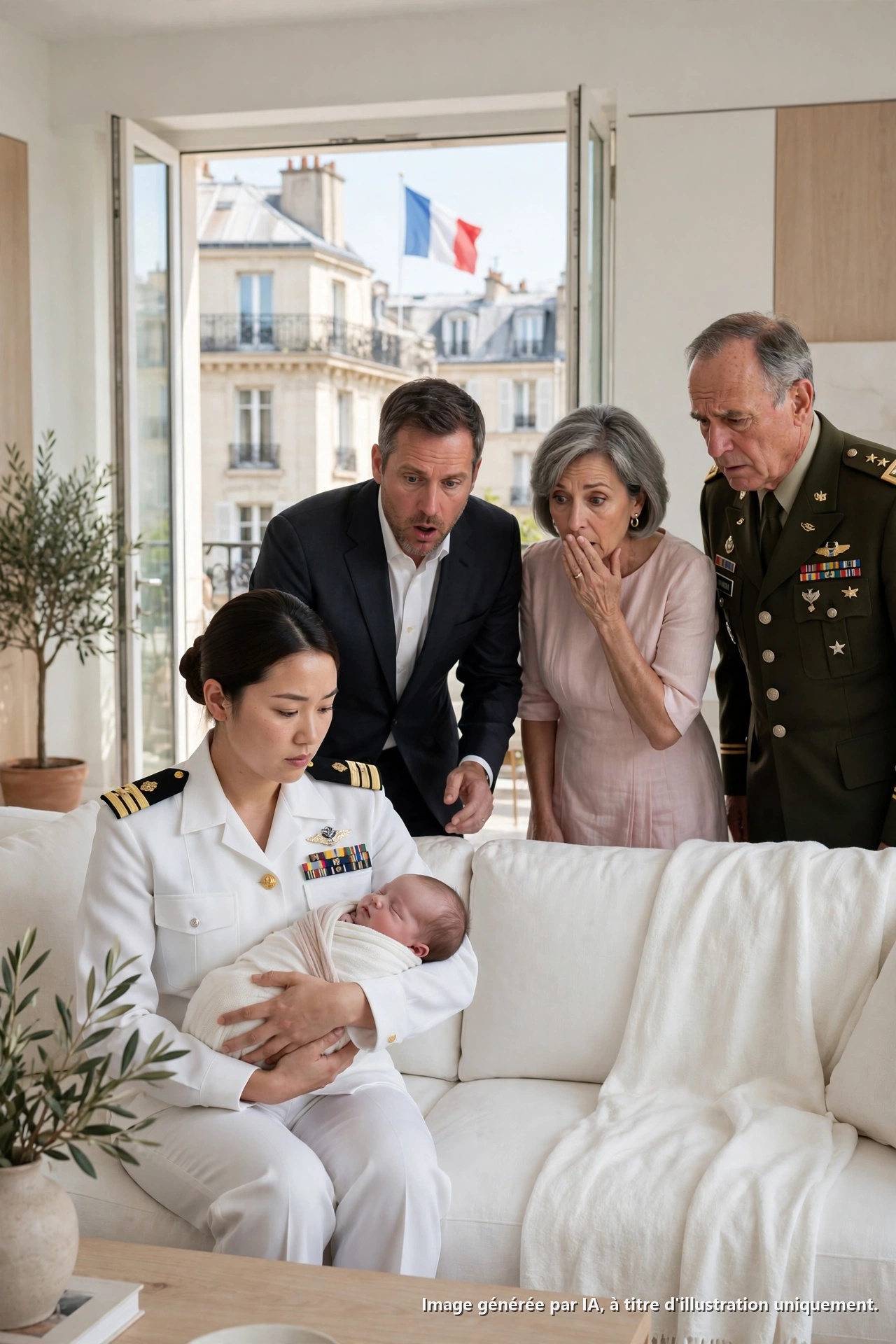 J’ai supplié mon mari, depuis le sol, de m’emmener aux urgences parce que j’étais en travail, mais il a répliqué sèchement que j’exagérais et est parti célébrer l’anniversaire de sa mère. Deux jours plus tard, il est rentré à la maison, avec un air suffisant, s’attendant à rencontrer son nouveau-né. Au lieu de cela, il a trouvé des véhicules militaires remplissant l’allée—et des officiers armés qui l’attendaient.