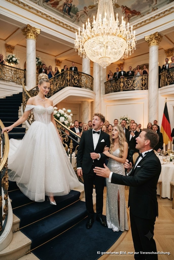 Er nahm seine Geliebte mit zur Diamanten-Gala und ließ seine Frau Geschirr spülen – dann verkündete der Gastgeber die Milliardärin, die sein Unternehmen finanzierte, und sie kam die Treppe herab…