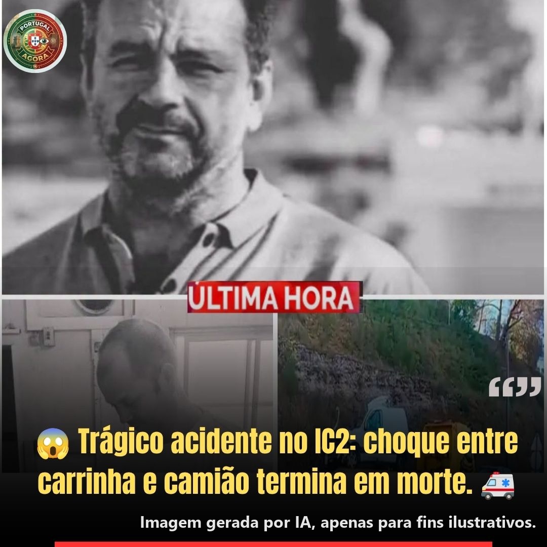 😱 Acidente trágico no IC2: colisão entre carrinha e camião termina em morte. 🚑