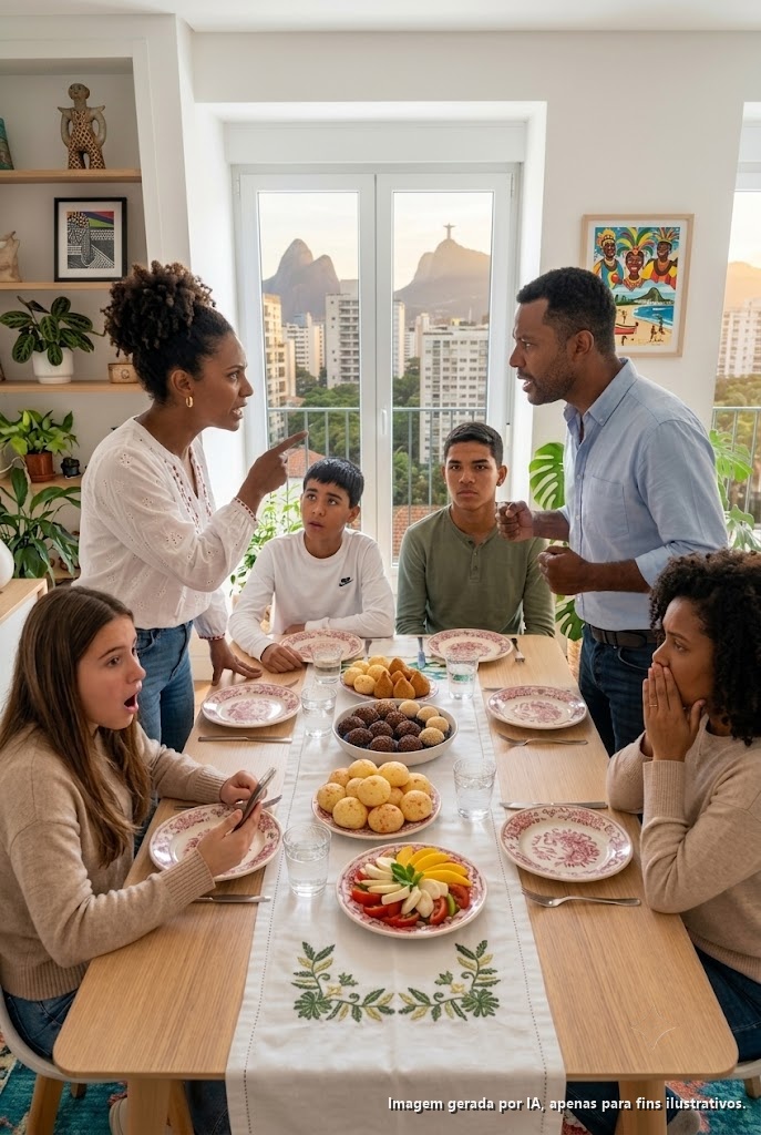 No almoço de domingo, a mãe anunciou: A tua irmã perdeu o emprego, por isso vais ter de pagar as contas dela. O pai acrescentou: Família ajuda família. Eu sorri e disse: Perfeito, então ela pode ir morar convosco, porque para