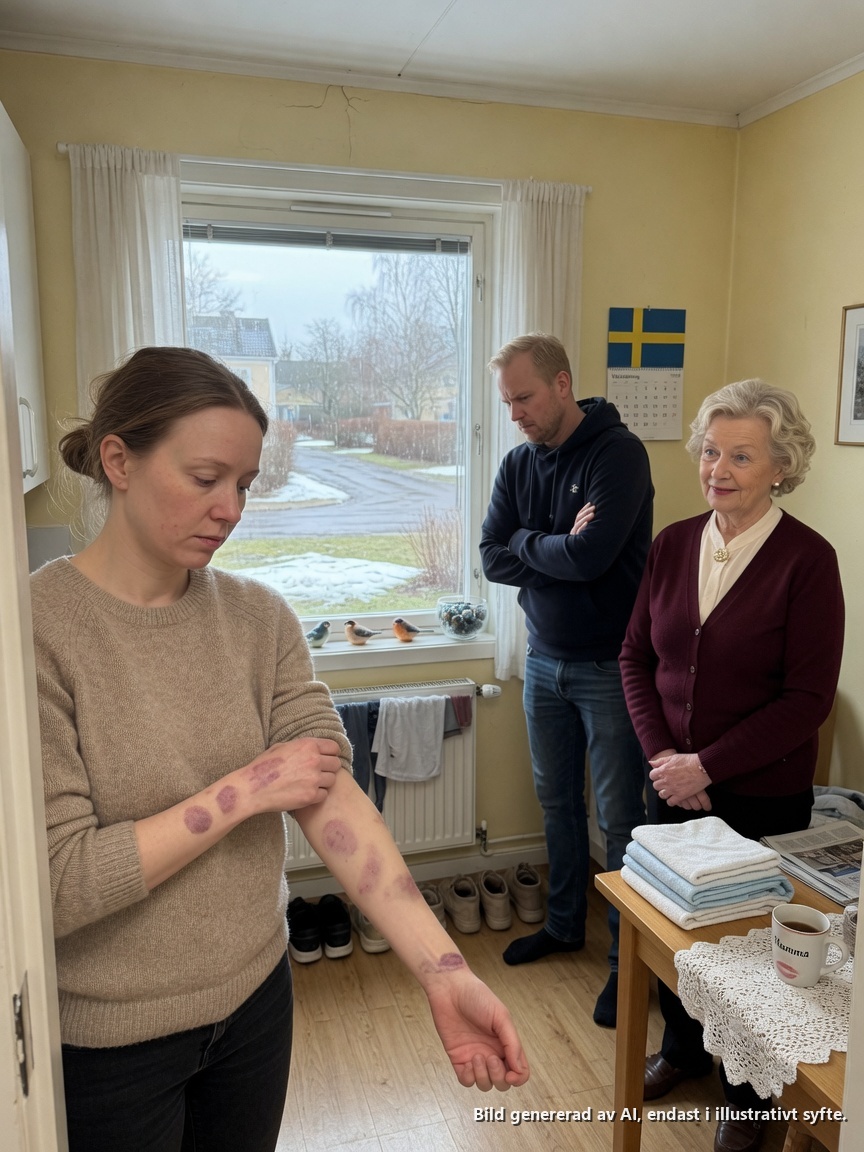 “Håll käften om dina problem”, fräste min man när jag visade honom blåmärkena hans mamma lämnat på mig. Jag löste mina “problem” – bara inte som de förväntade sig, och nu är det de som ångrar sig.