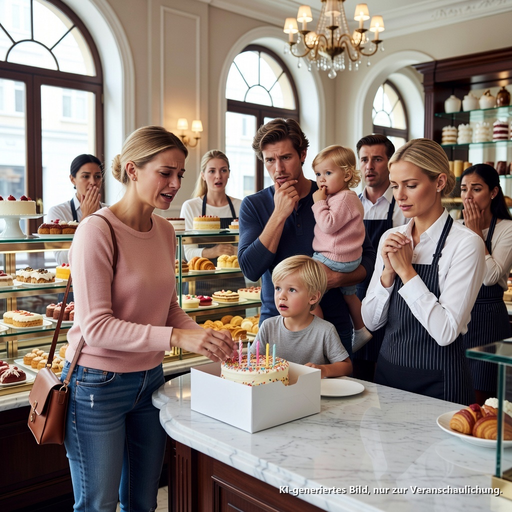Ein alleinerziehender Vater beobachtete, wie sie die Geburtstagstorte ihres Sohnes stornierte – dann ließ seine nächste Entscheidung die gesamte Bäckerei in Tränen zurück.