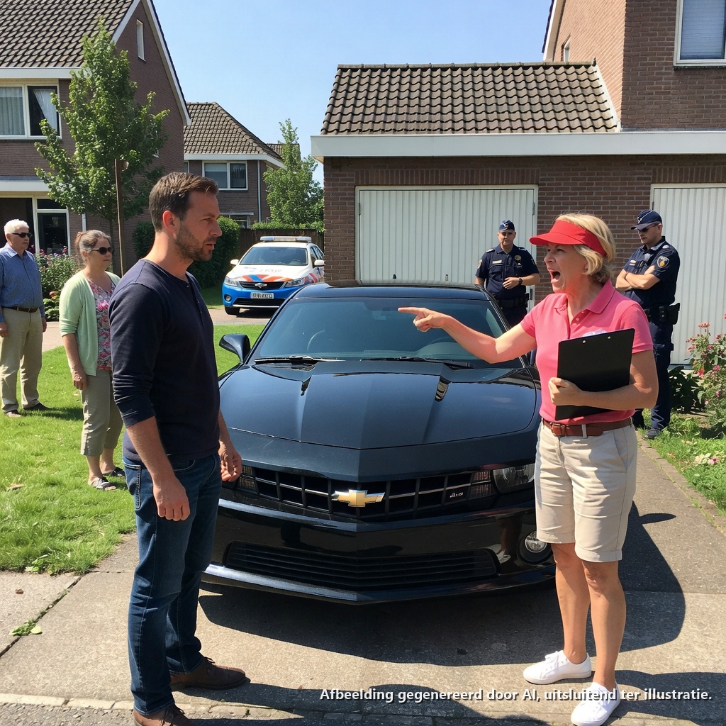 Mijn HOA-buurvrouw vroeg of ze de Camaro mocht lenen waar ik jaren voor had gespaard, zodat haar zoon in stijl naar het eindexamenbal kon komen. Toen ik weigerde, begonnen er nep-overtredingen en dagelijkse boetes in mijn brievenbus te verschijnen, totdat ze uiteindelijk de politie belde en me beschuldigde van het trotseren van het HOA-gezag.