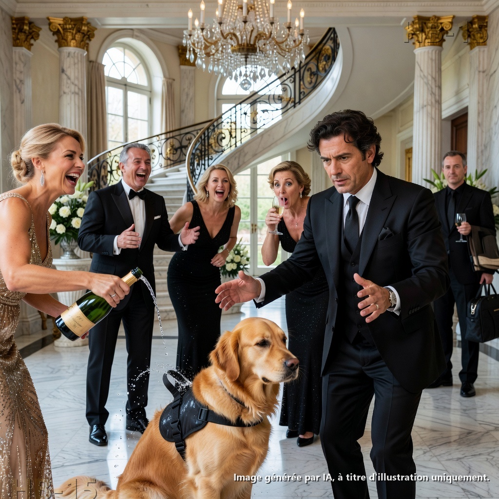 Ils ont versé du champagne sur le chien aveugle pour rire, mais le parrain de la mafia savait qu’ils cachaient quelque chose de pire.