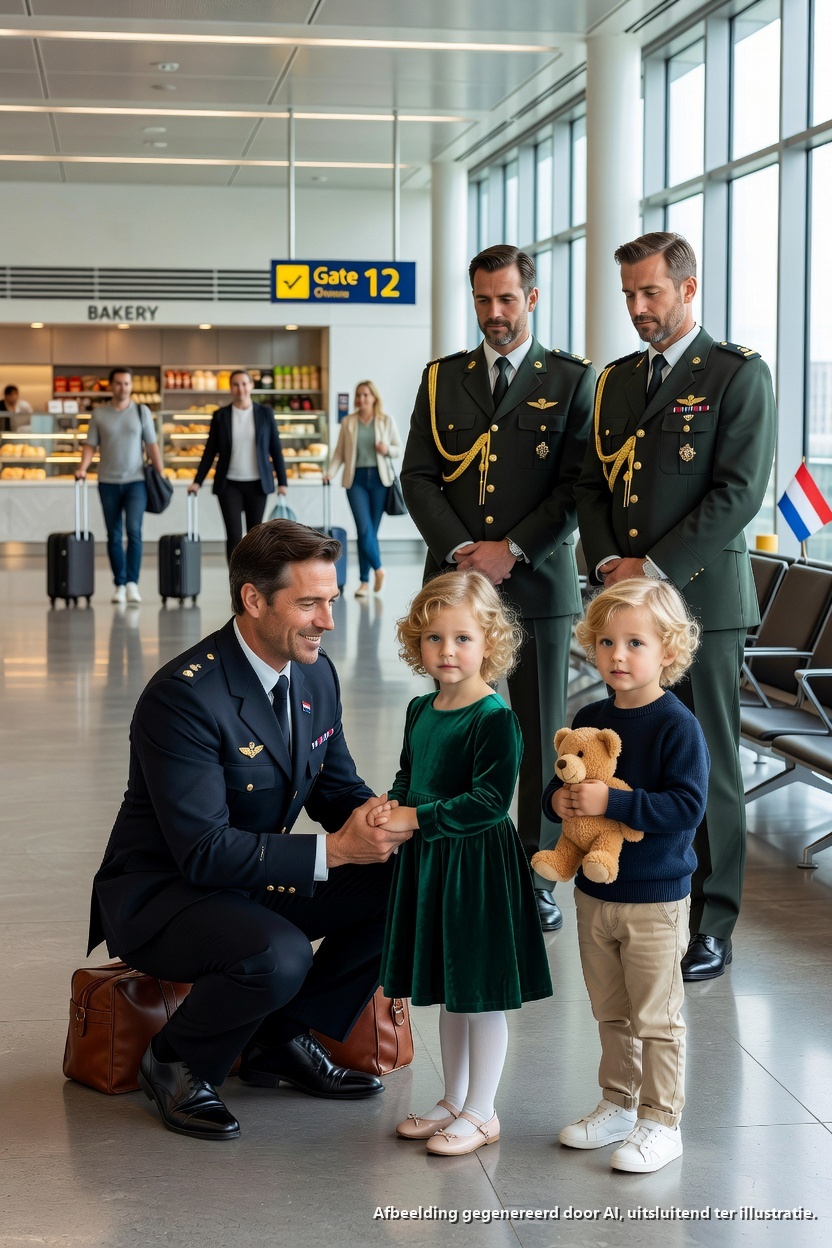IK KEEK NAAR EEN VROUW die wegliep van twee vijfjarige tweelingkinderen op O’Hare zonder ook maar één blik achterom. Geen knuffel. Geen afscheid. Ze zag de legerkolonel niet die al een besluit had genomen.
