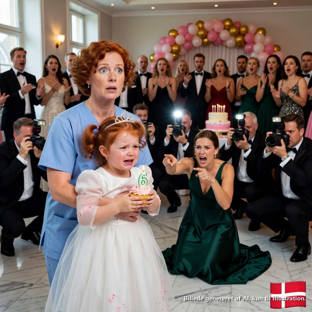 Jeg kom hjem efter en 24-timers vagt og fandt min 6-årige datter siddende på kantstenen i sin fødselsdagskjole, mens hun krammede en mast cupcake. Min søster havde flyttet festen til et hotel og fortalt vagten, at min datter “ikke var på gæstelisten”, fordi hendes tøj ikke var “designer nok” til billederne. Jeg skreg ikke. Jeg ringede bare til min advokat: “Smid hende ud med det samme.”