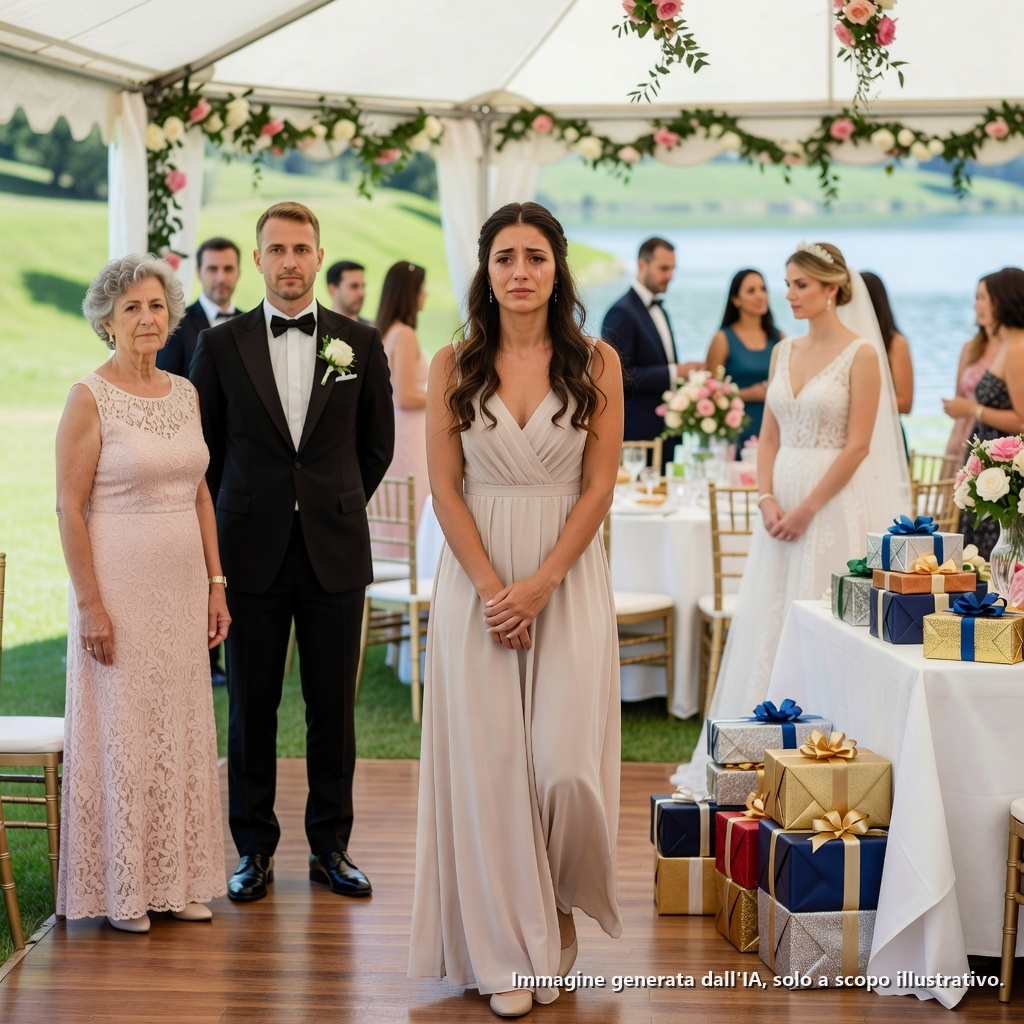 Al matrimonio di mio fratello, mi hanno dato un badge di carta che diceva: “Ospite ad accesso limitato”. Mia mamma si è chinata verso di me e ha detto: “Significa niente piatto per la cena”.
