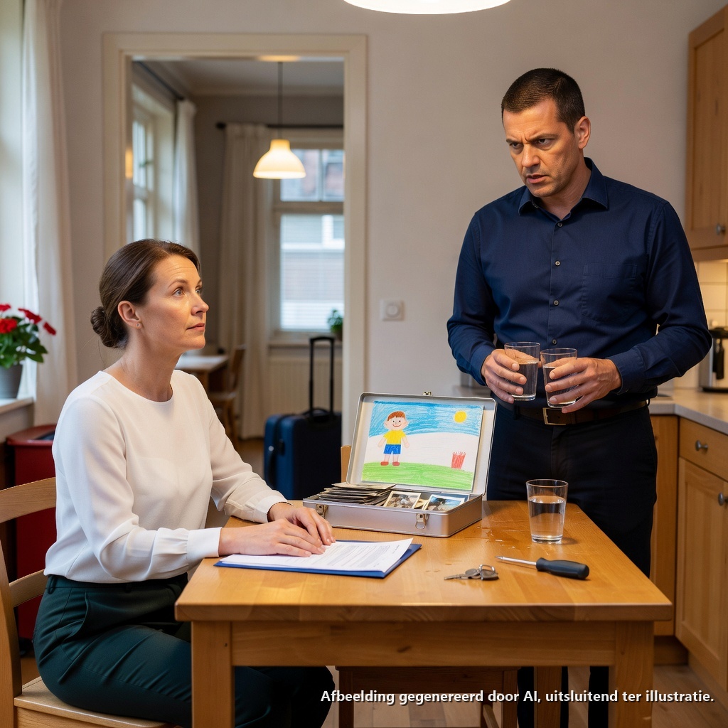 Met mijn man op zakenreis, klom ik op een keukentrapje om het allerbovenste van onze keukenkastjes schoon te maken, maar op het moment dat ik zijn geheime voorraad ontdekte… zonk mijn hart direct!